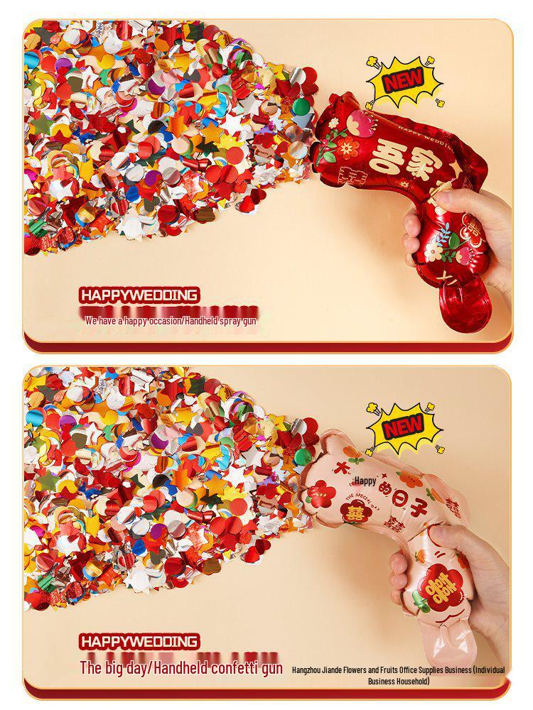Creative Wedding Celebration Confetti Cannons & Inflatable Floral Guns