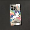 Clear Square Back Tube Case Protection For iPhone 15 Plus 14 Pro Max 11 12 16 ProMax 13 Anti-Oxygen,Colorful Unicorn Pattern Casing