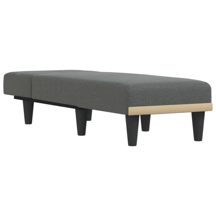 VidaXL Chaise Longue Dark Grey Fabric 352817