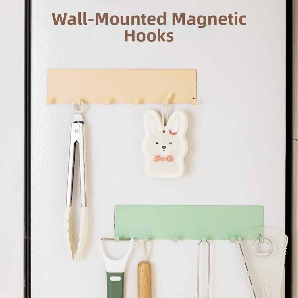 Multi-functional Side Row Hook Wall Mounted Side Storage Rack  Refrigerator Use