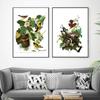 Retro American Birds Illustrations Print Vintage Poster Bird Tree Wall Art Canvas Painting For Living Room Home Decor No Frame (with Frame)