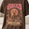 Widder Sternzeichen Vintage Astrologie T-Shirt und Kinder T-Shirt Retro Widder Horoskop Himmlisches Grunge Tee Lustiges Geburtstagsgeschenk für Widder Frau Boho Grafik Top