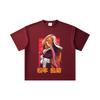 260 GSM Double Yarn 32 Count 100% Cotton Bleach V8 Matsumoto Print Unisex Heavy Cotton T Shirt