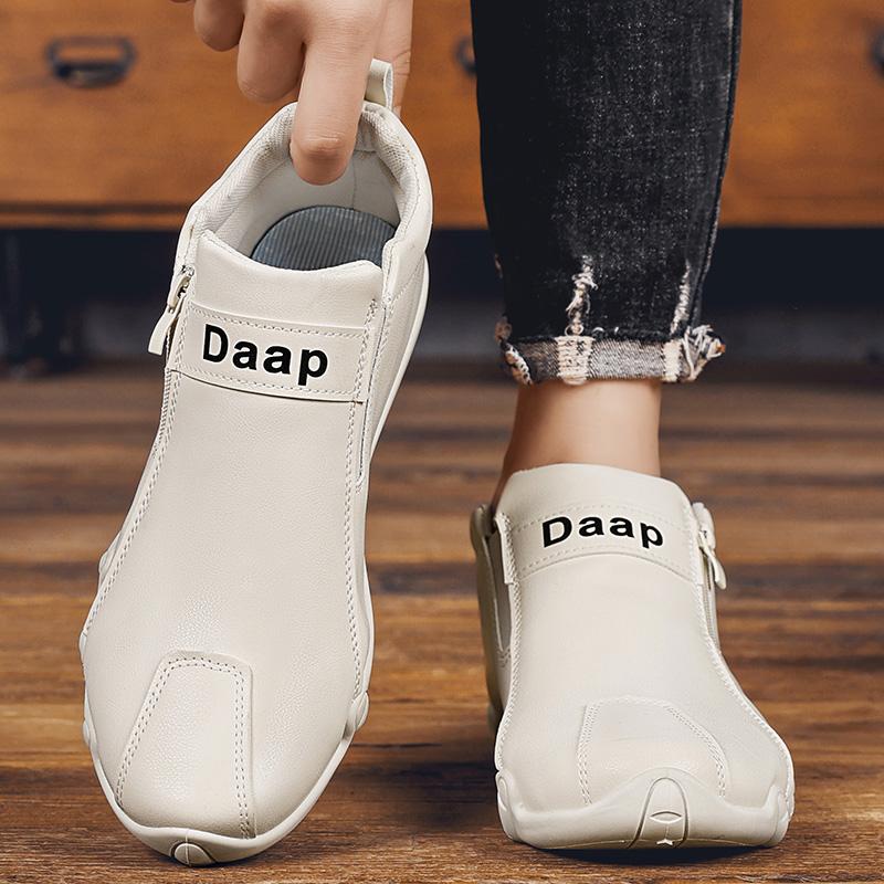 New British Style Fashion Short Boots Men Luxury Leather Anti Slip Comfortable Work Shoes Outdoor Travel Sports Casual Shoes
