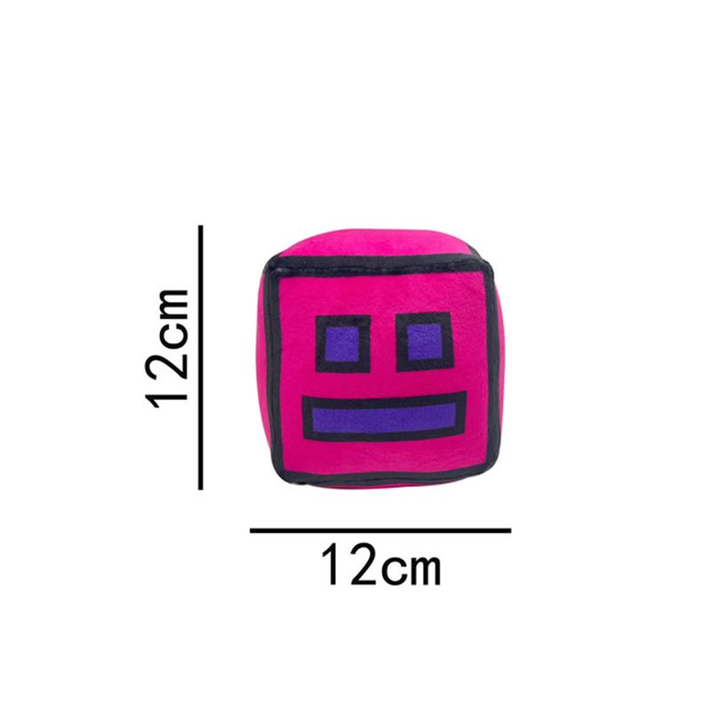 12Cm Geometry Dash Spel Pluche Speelgoed Schattige Cartoon Anime Spel Pop Zacht Gevuld Peluche Pluche Speeltjes Huisdecoratie Kind Verjaardagscadeau 12cm