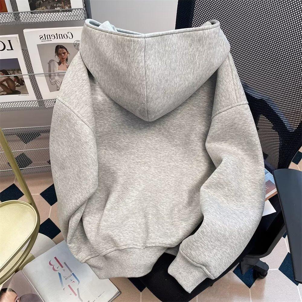Men's Trendy Hooded Cardigan Sweatshirt - Spring/Autumn Casual Loose Fit Zipper Jacket Coat