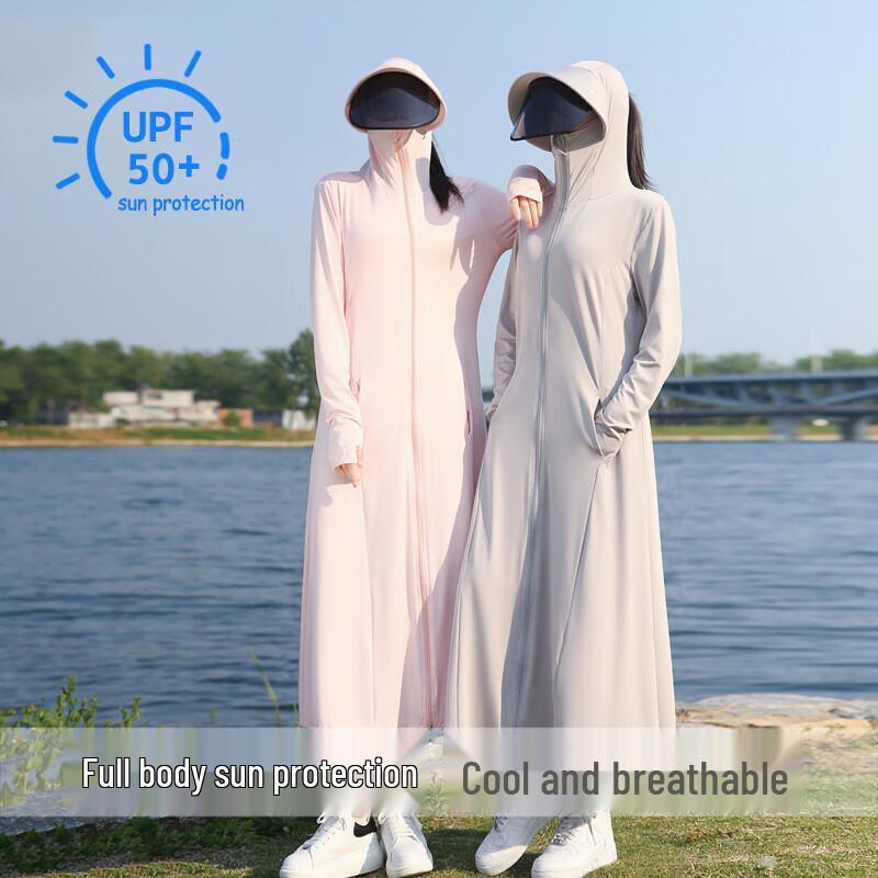 

Women s Ice Silk Full-Body Sun Protection Hoodie with Large Brim & Lens