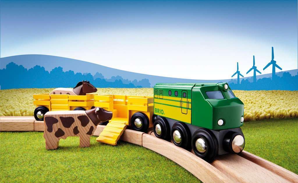 BRIO Farm Train 33404 Wooden Electric Gift (Ages 3+) [Toy, Toy, Train, Locomotive, Vehicle, Vehicle, (Birthday/Christmas)]