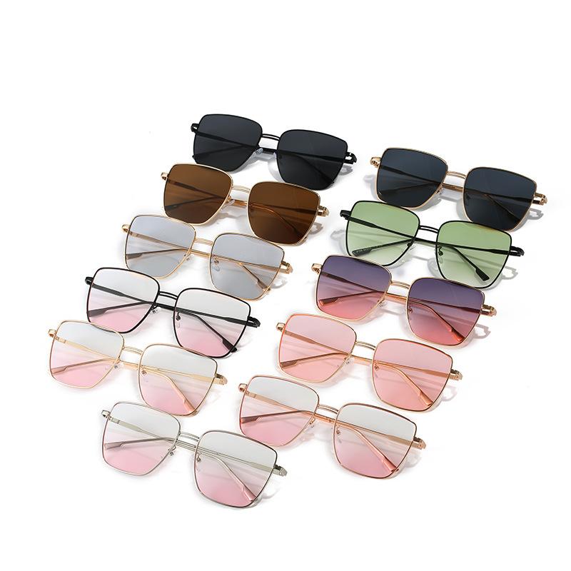 Fashion Women'S Square Sunglasses Two-Color Cute Blush Sunglasses European, American Trend Korean Version Of Avant-Garde Versatile Glasses