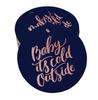 Inkdotpot Real Gold Foil Baby It's Cold Outside Baby Shower Tags Favor Hang Paper Tags 100