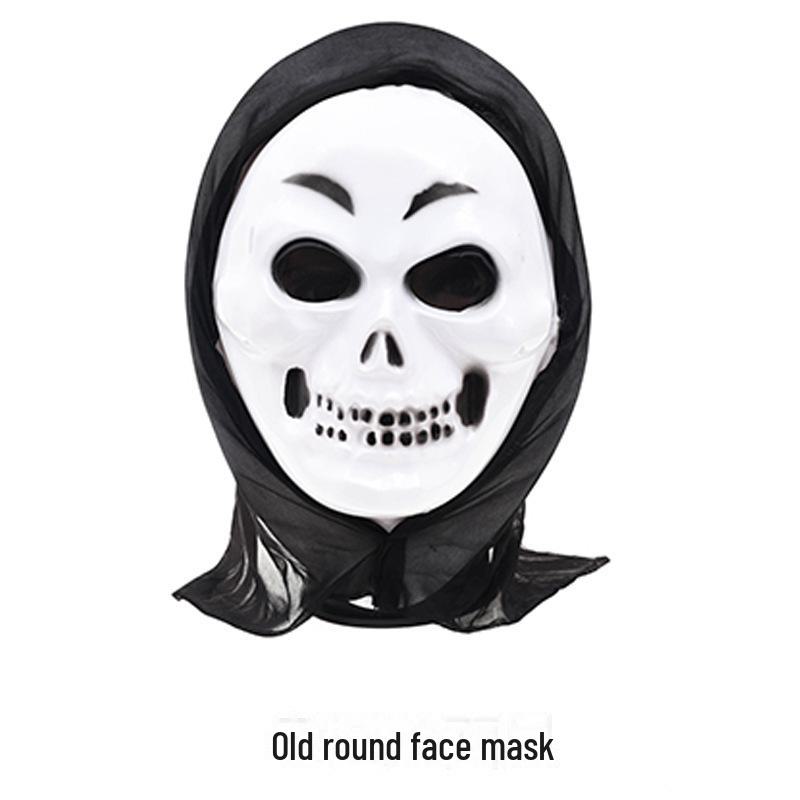 Strašidelná halloweenská maska lebky a sada zombie rukavic
