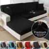 Black Sofa Seat Cushion Covers For Furniture Elastic Protector Covers Pets Kids Washable Removable Livingroom Sofas Cushion Case