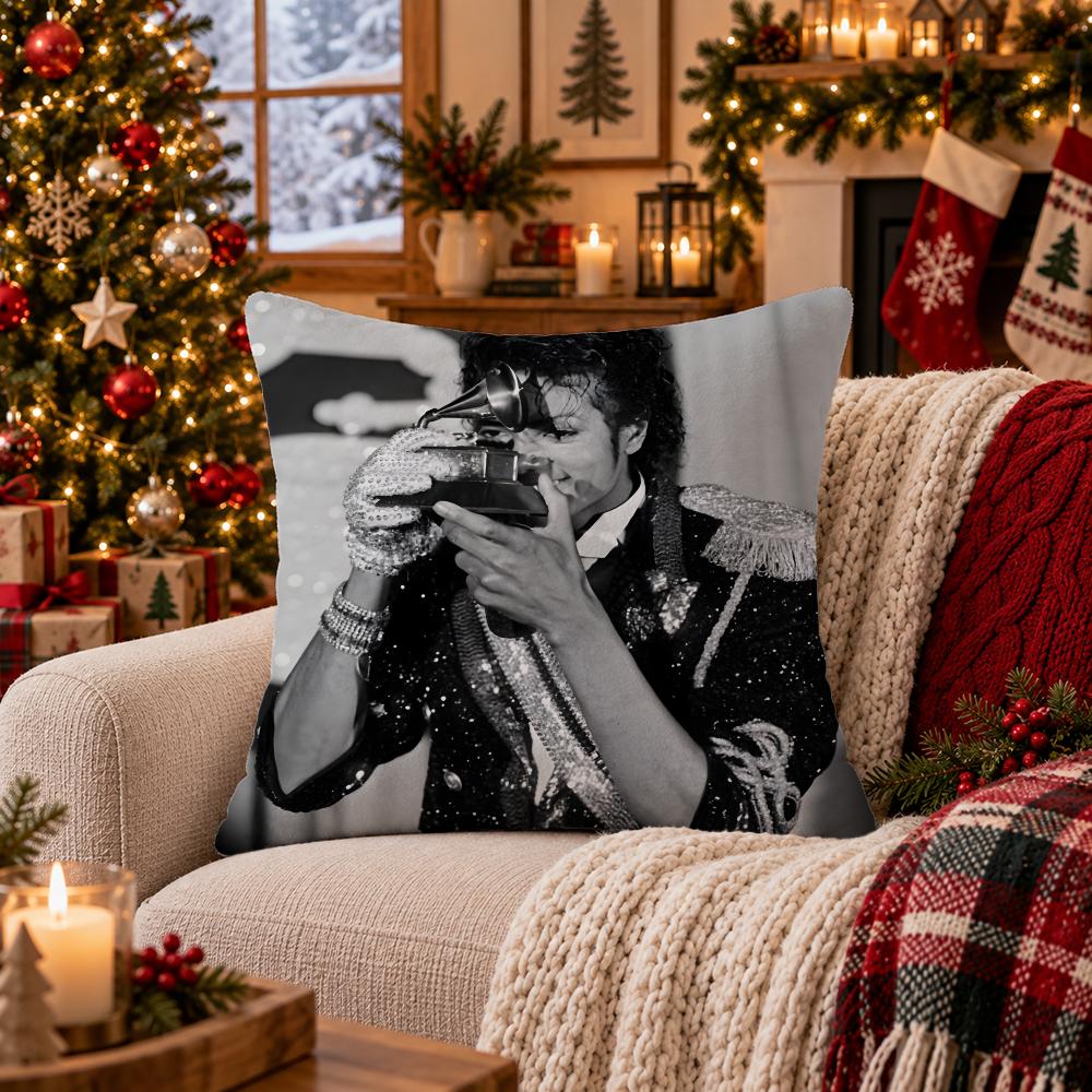 Singer Michael Jackson Cushion Cover Cushion Cover Soft Plush Cushion Covers Fluffy Throw Pillow Cases For Sofa Bedroom