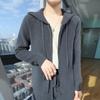 Women's Hooded Wool Knit Cardigan - Autumn & Winter Loose Fit Zipper Sweater Fashion Jacket