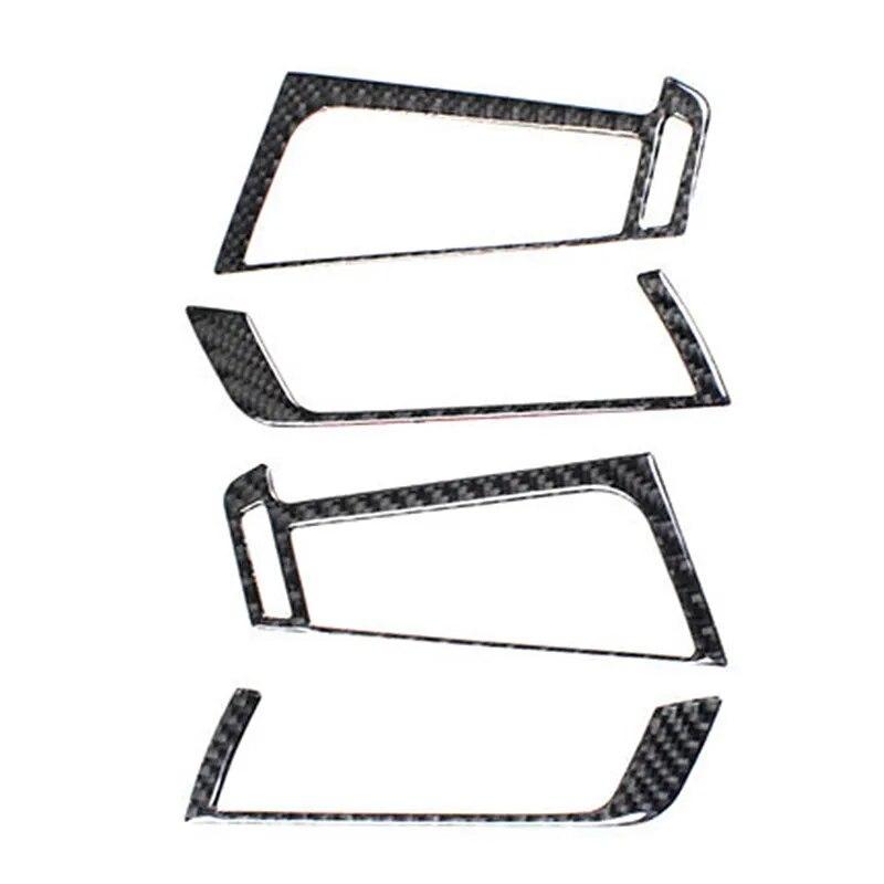 4Pcs Carbon Fiber Car Interior Center Control Air Conditioner Outlet Frame Cover Stickers Auto Accessories For BMW X5 F15 X6 F16