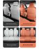 Equation Leopard Titanium Leather Car Seat Covers - Universal 7-Seater, Breathable & All-Season Cushion.
