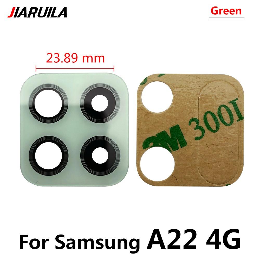 Housing Back Rear Camera Glass Lens With Cover Frame Holder For Samsung A22 5G A22 4G Black Purple Green White