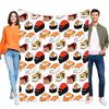 Süße Sushi-Katzen-Decke Weicher Plüsch-Überwurf für Sofa Bett Gemütlich Leichtgewicht Geschenk für Katzenliebhaber Lebendiges Cartoon-Design Perfekt für