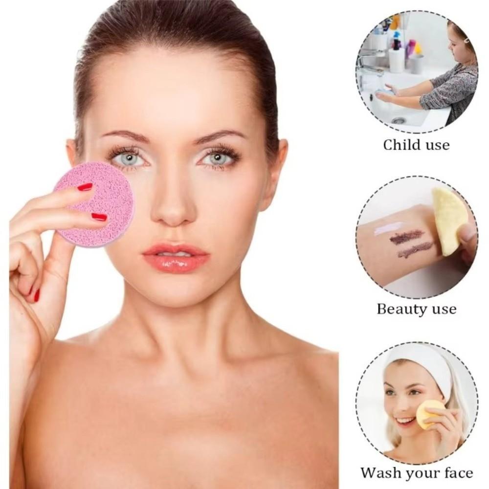 12PCS/Set Facial Clean Pad Cosmetic Puff Skin Care Facial Clean Washing Sponges  Women