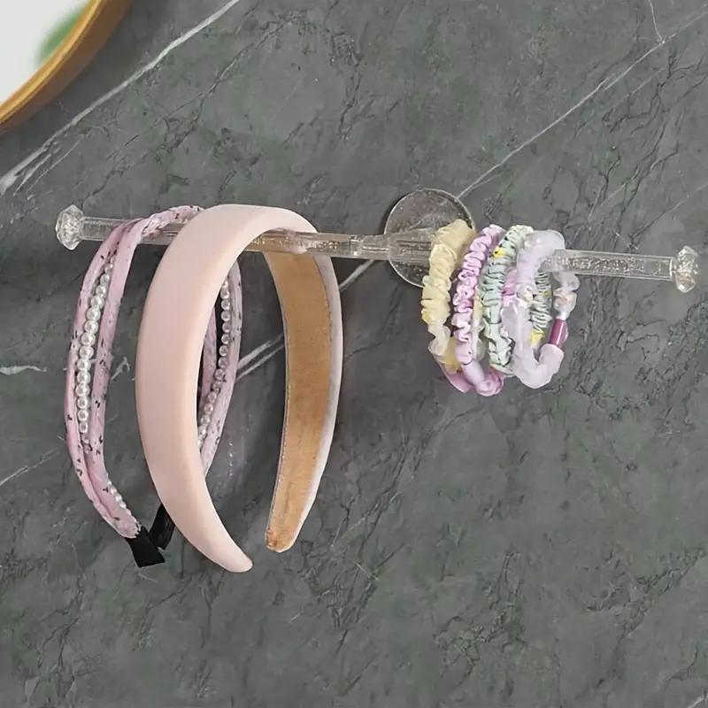 1PCS Transparent Multi-purpose Hook Dressing Table Hair Hoop Accessories Small Object Hanger Household Seamless Multi-function Hook