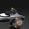 Taurus Double Dynamic Driver Cord Headphones Powerful Bass with Double-Microphones in Ear Monitor Earphones