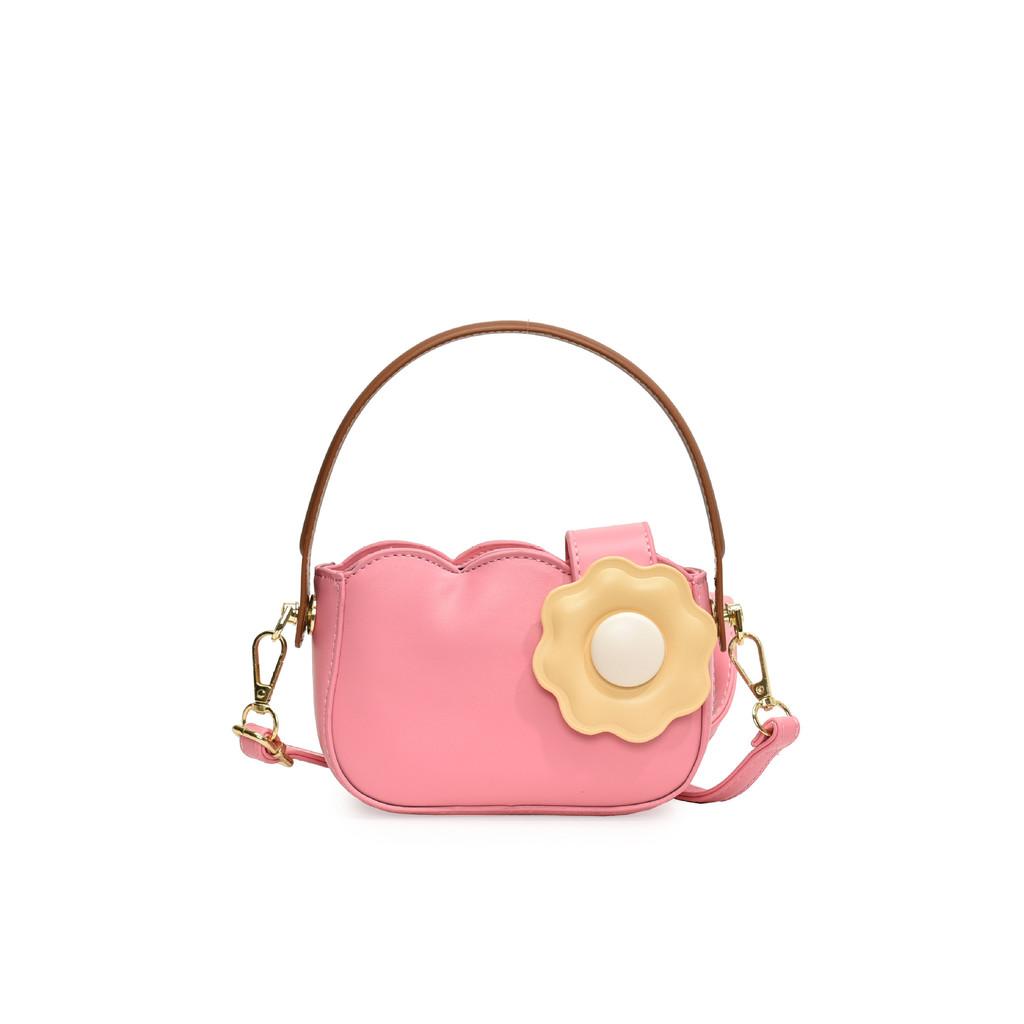 

Модная миниатюрная сумка кроссбоди с цветочным принтом для детей, дышащая и стильная, в розовом, голубом и розовый