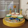 Wear Resistant Jazz Drum Set Toys Light Up Musical Montessori Toys Safe Kids Drum Set  For Toddlers