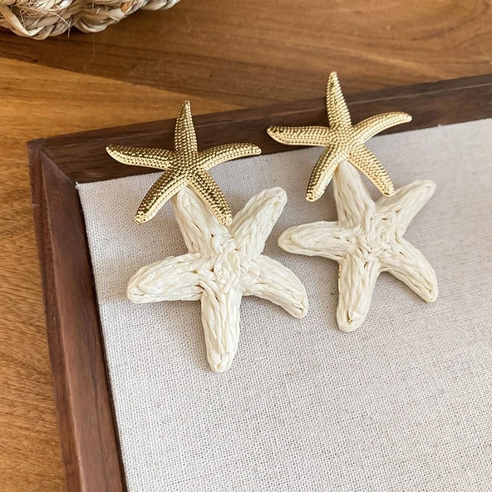 Elegant Starfish Earrings Personality Star Dangle Earrings Unique Starfish Ear Pendant  Vacation