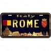 Vintage License Plates for Decoration Signs Barcelona Paris London Amsterdam Tags Metal Automotive Sign for Car Front Wall Decor