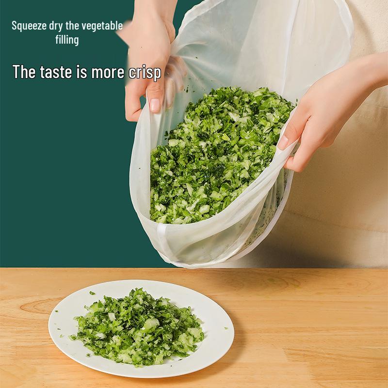 Dumpling Filling & Vegetable Squeeze Bag: Cabbage Drainer, Soy Milk Filter, Dehydrator & Press
