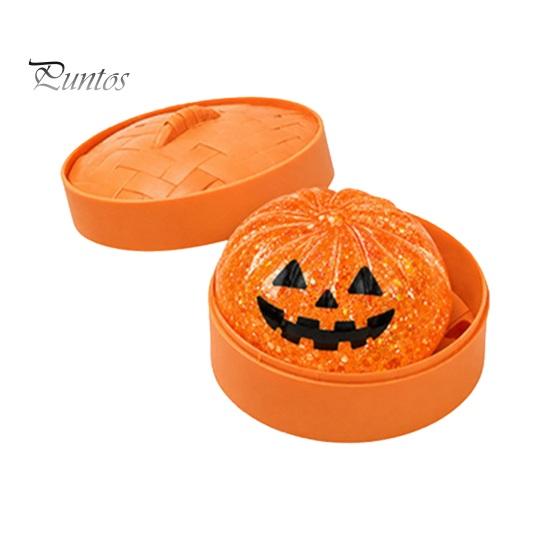 Relaxation Squeeze Ball Halloween Dumpling Toy, Pumpkin Ghost Bat Steamed Bun Sensory Toy Calming Fidget for Stress Relief, Party Favors