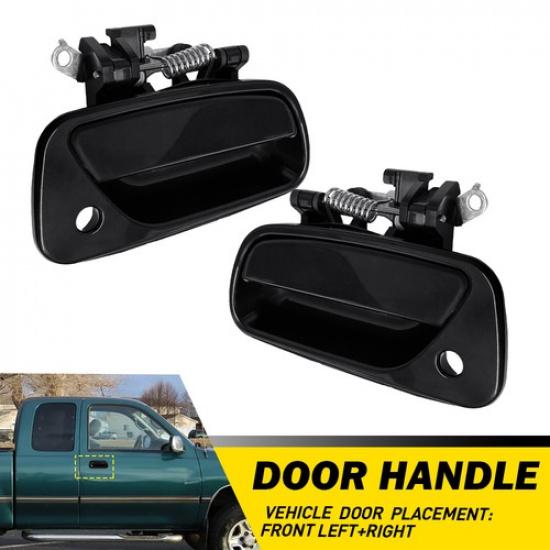Exterior Door Handle Driver Passenger Side Chrome & Black For 93-98 Toyota T100