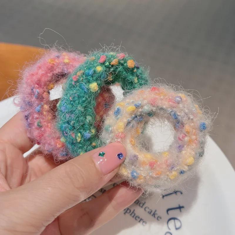 Korean Coffee Tone Smiley Hair Tie - Autumn/Winter Collection