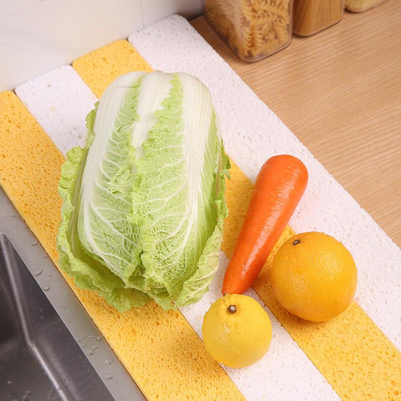 Kitchen Sink Sponges Mat Splash Guard Water Absorbent Mat Dishwashing Sponge Multipurpose Cleaning Sponges for Kitchen Bathroom