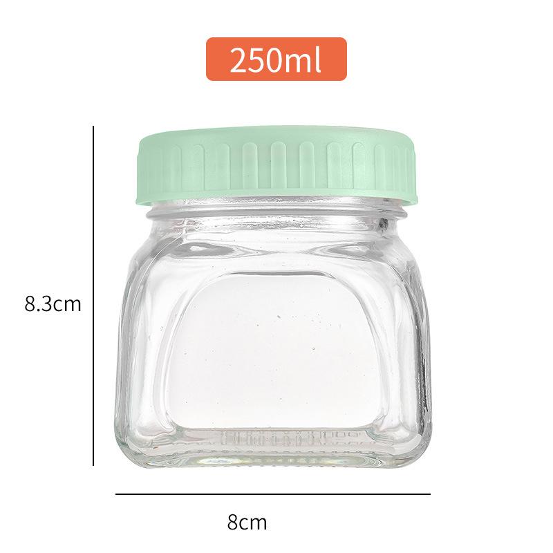 Macaron Color Series Glass Storage Jar for Candy, Dried Fruit, and Honey