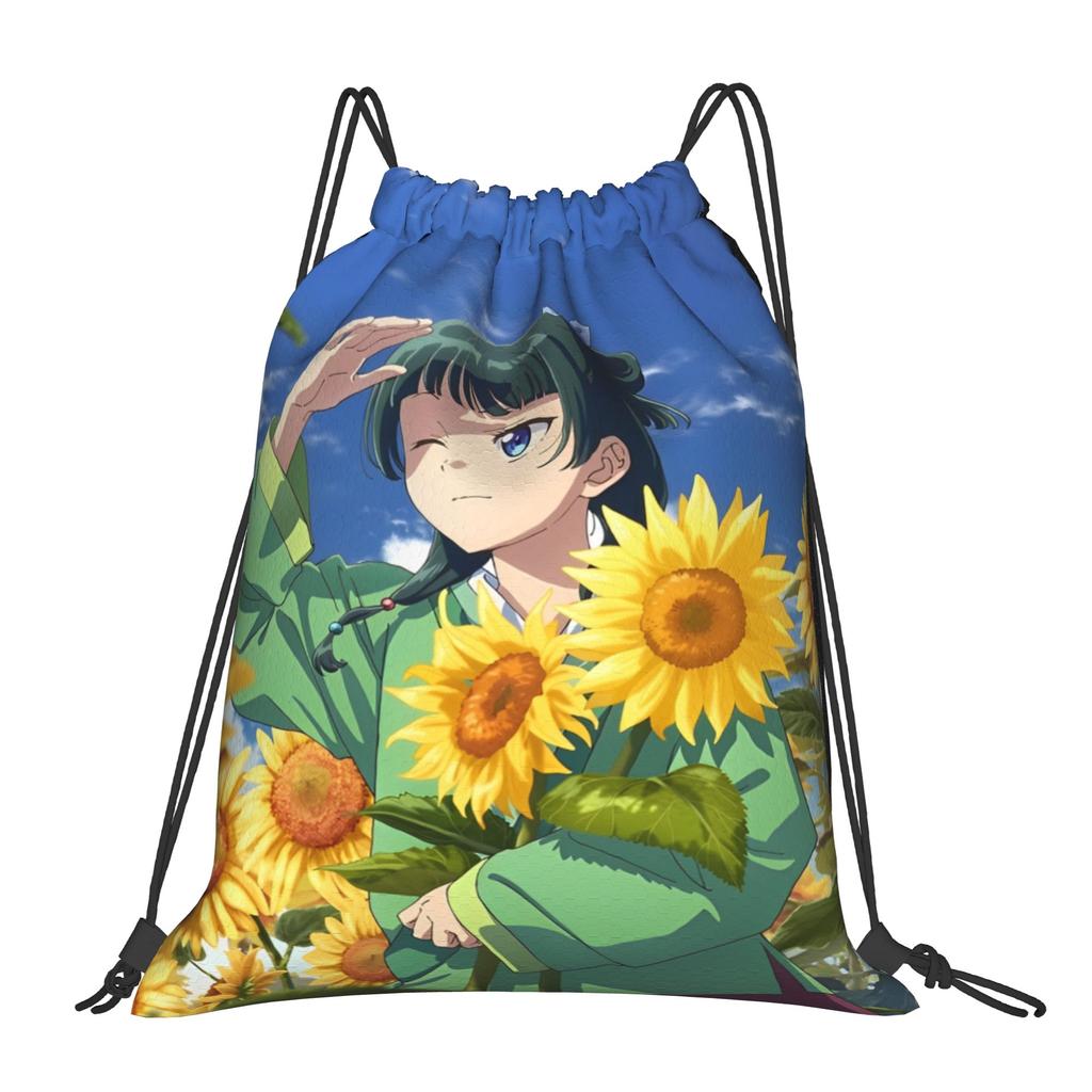 Cartoon Maomao Drawstring Bag Manga YSK Fashion Foldable Sackpack String Bags Men Outdoor Beach Backpack