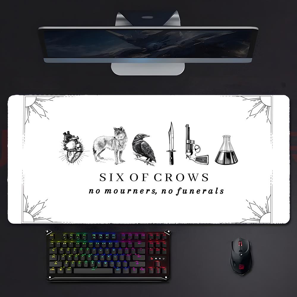 Cool Thrilling Show SSix Of Crows Mouse Pad Large Gaming Mousepad With Stitched Edges Thickened Desk Mat Pc