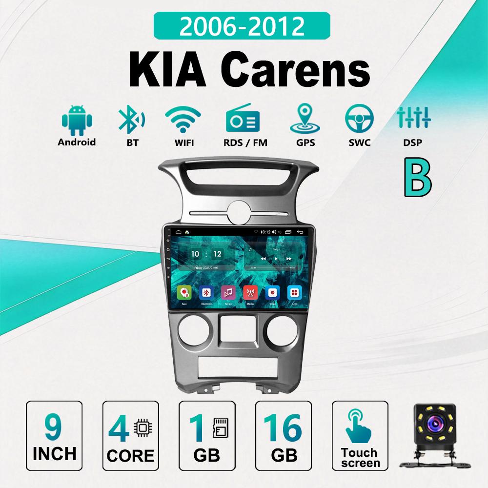 2Din Android Car-Play Car Radio,KIA Carens 2006-2012,Multimedia Player Head Unit Stereo GPS Navigation BT WIFI,1+16GB