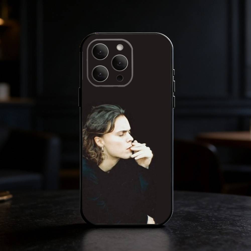 

V-Ville H-HIM V-Valo Emery Phone Case For iPhone 17,16,15,14,13,12,11 Plus,Pro Max,SE4Soft Silicone Black Cover iPhone14Pro