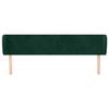 Tête de lit - Maison Exclusive - Velours vert foncé - 203x23x78/88 cm - Hauteur réglable