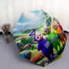 Teletubbies, Colorful Themed Automatic Opening and Closing Umbrella, Compact Travel Umbrella, Lightweight and Portable, Suitable for Beach C