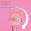 Cute Cartoon USB Rechargeable Silent Handheld Fan with Hook