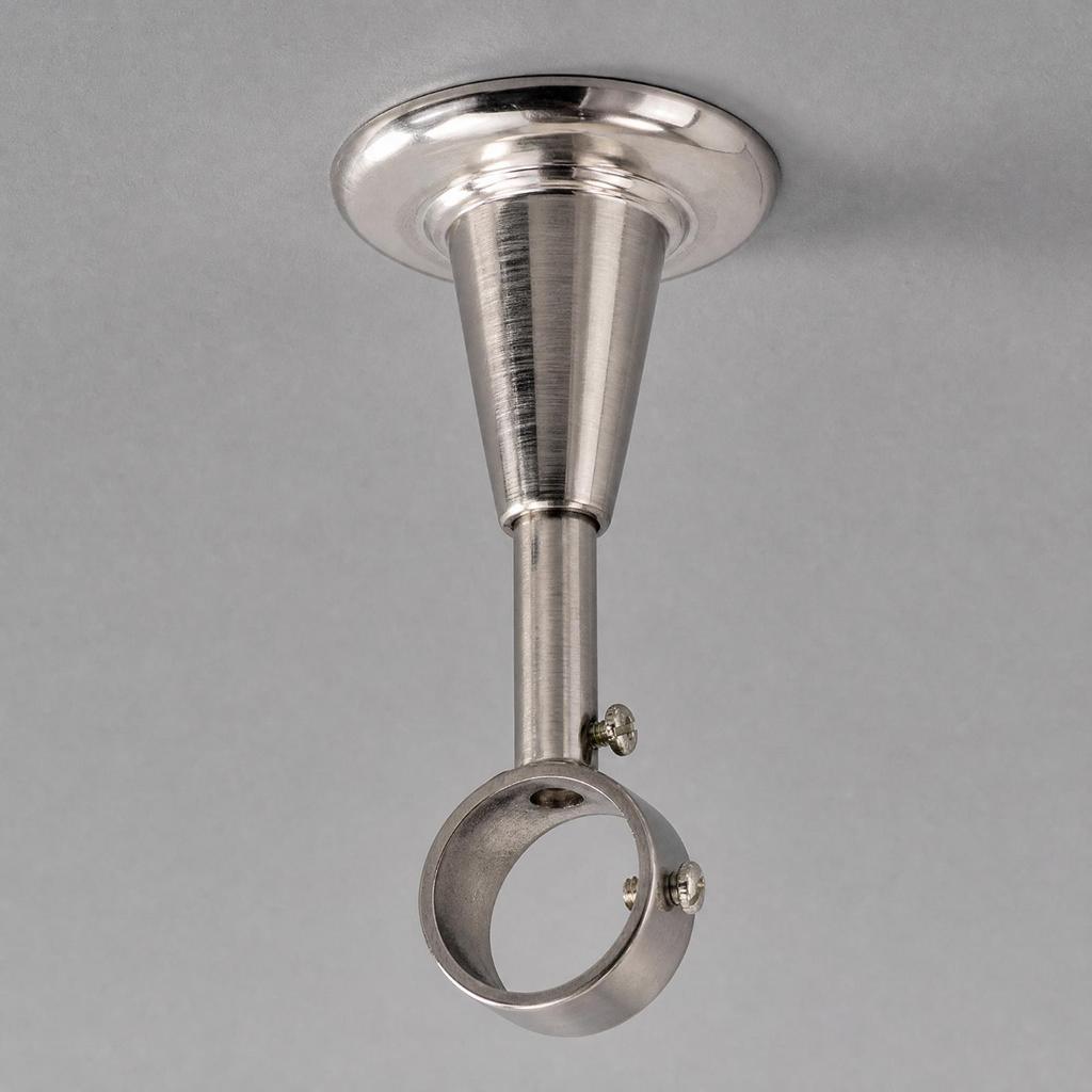 Hardware Electroplated 28 Mm Curtain Rod Mounting Bracket Versatile