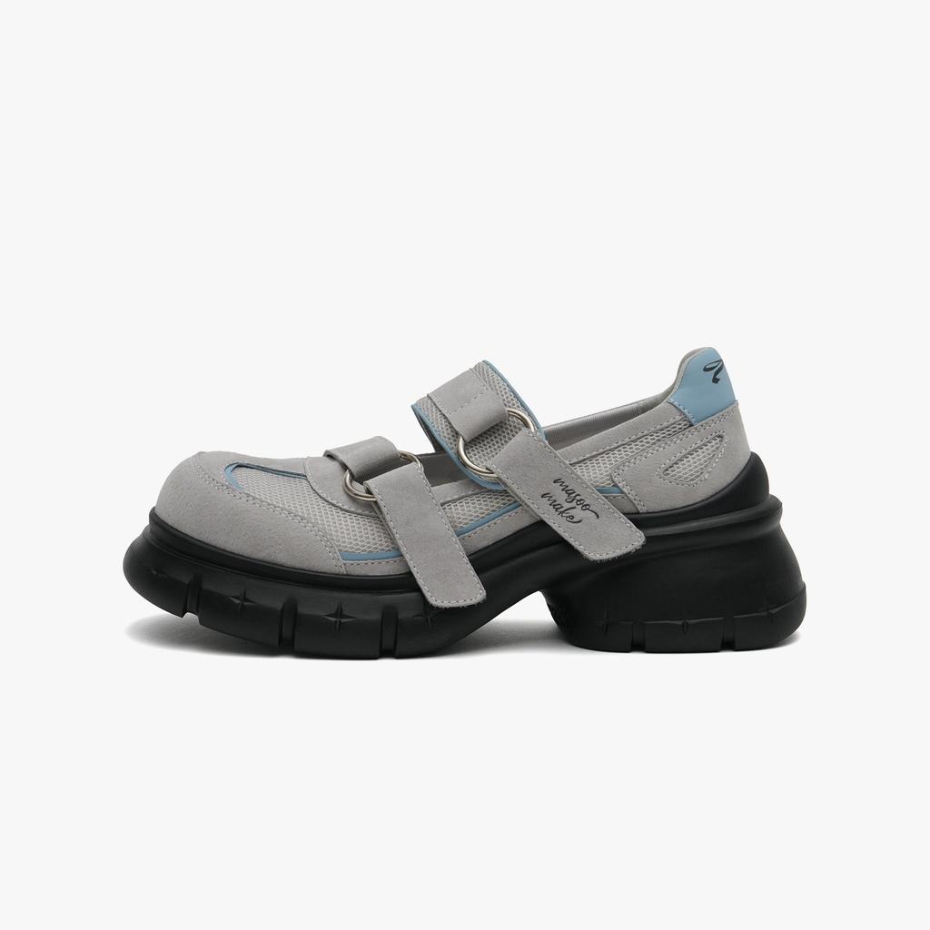 Cowhide version~ platform versatile Mary Jane shoes, new Velcro casual shoes in summer 2025, height-increasing single shoes for women