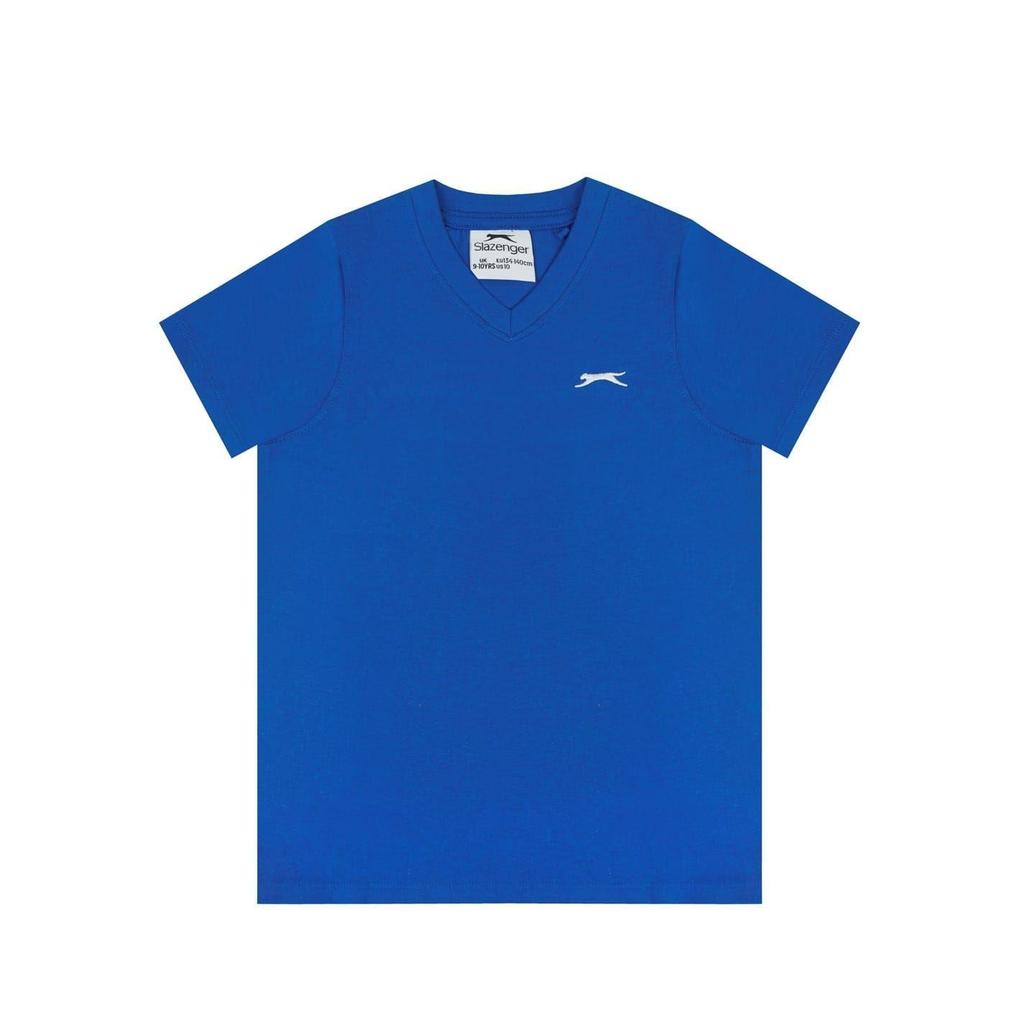 Slazenger Boys Logo Cotton V Neck T-Shirt