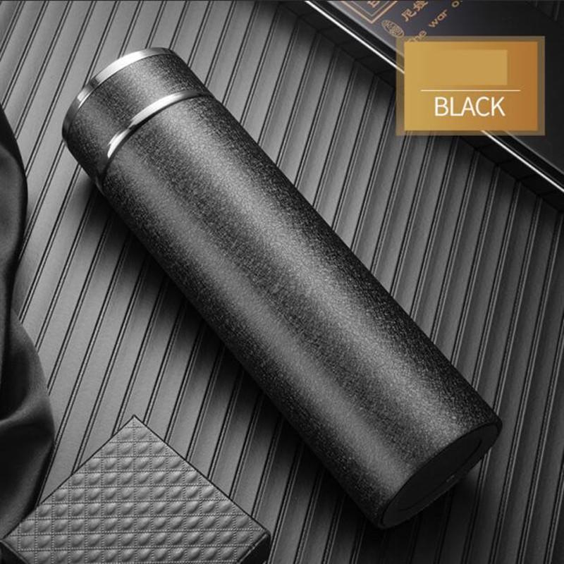 

500 мл изолированный дорожный автоматический заварочный фильтр из нержавеющей стали термос чашка бутылка с водой термосы 500ml чёрный