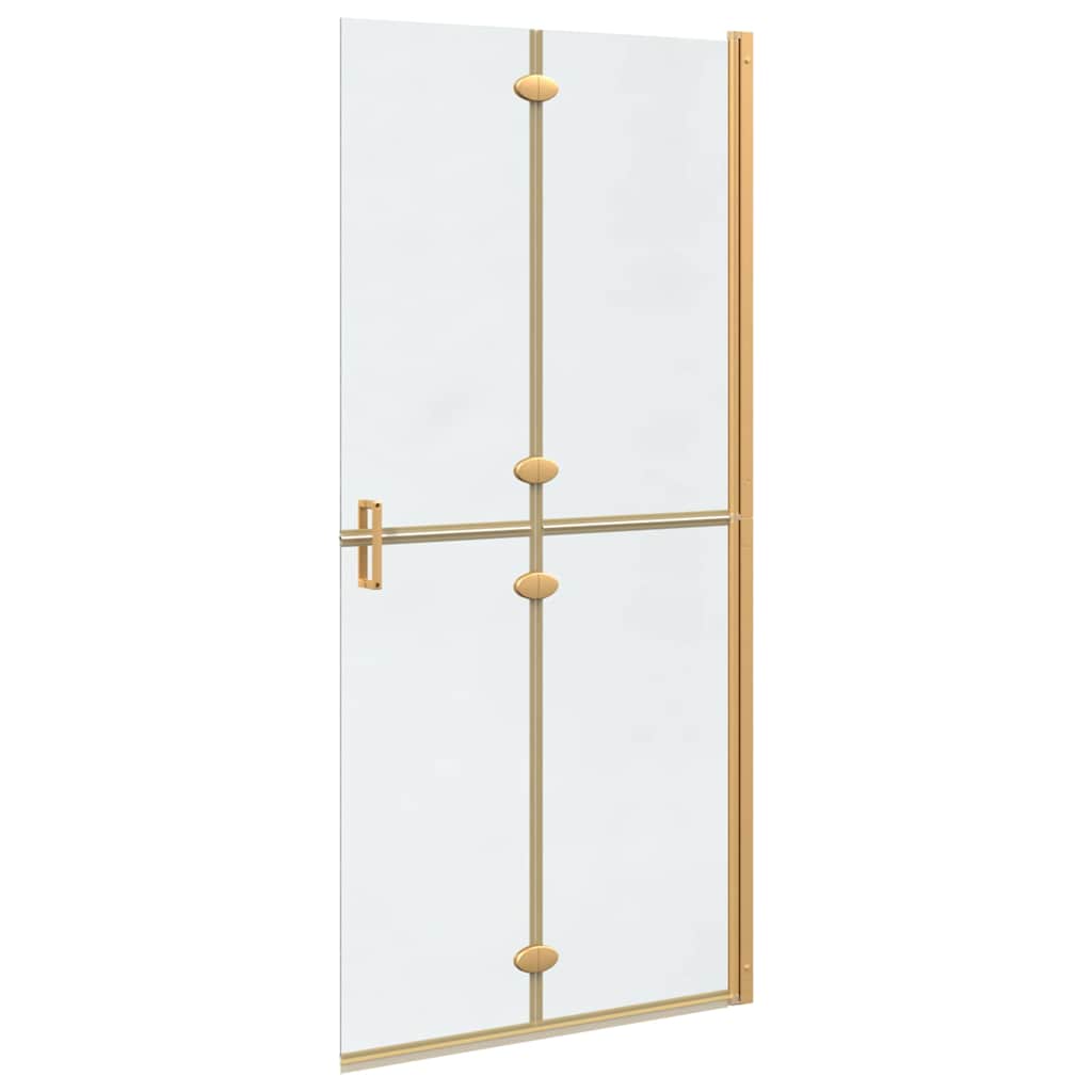 Walk In Shower Screen Gold 90 X 6.5 X 190 Cm