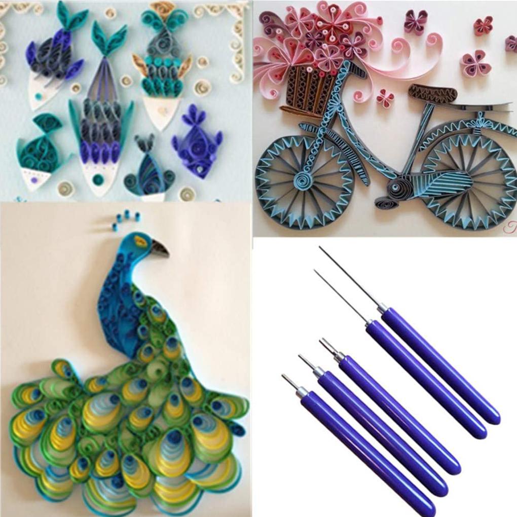 5 Pieces/Set Kids Photo Album Paper Quilling Pen Strips Slotted Winder Greeting Card Gift Package DIY Crafting Handicraft