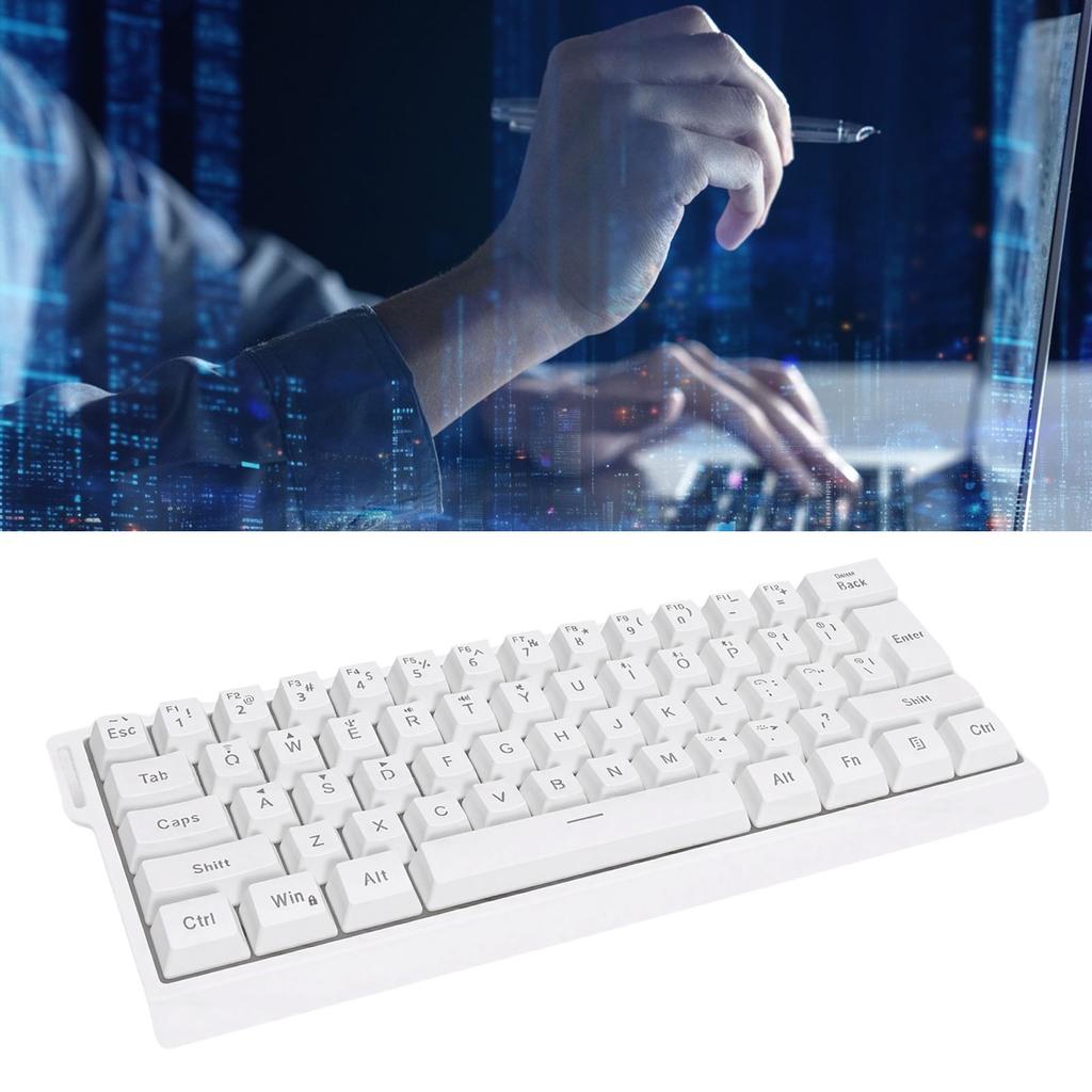 Wireless Mechanical Keyboard 61 Keys   2.4G Wired RGB Lighting Mechanical Gaming Keyboard with Hanging Rope