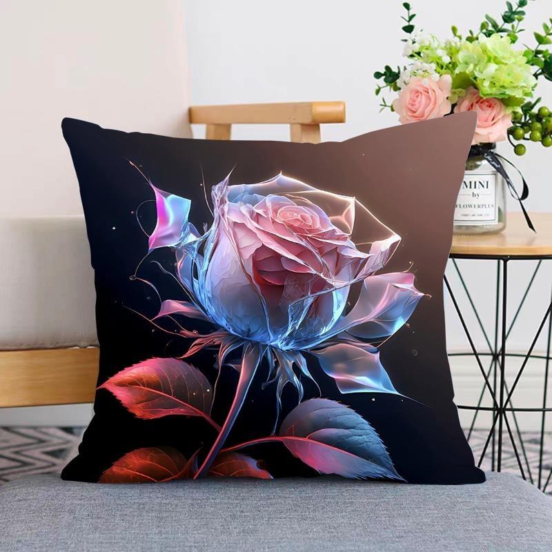 Rose Pillowcase Dormitory Decoration Office Living Room Sofa Home Pillowcase
